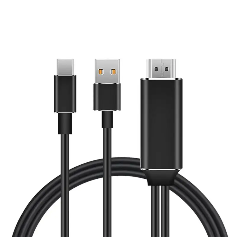 2 м USB C к HDMI Мужской кабель HD 1080P адаптер Тип для HDTV TV цифровой AV iPhone IOS| |
