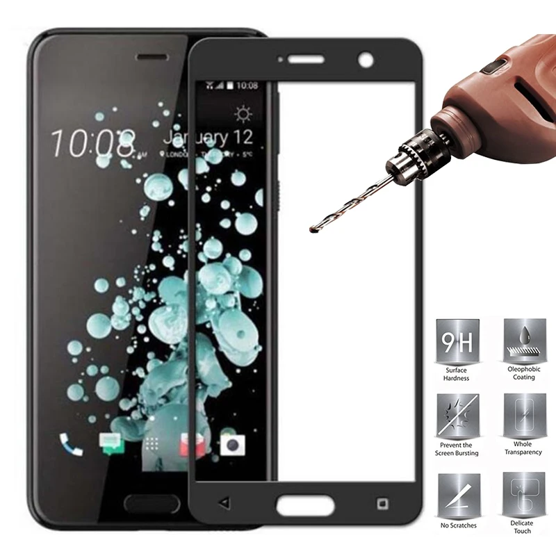 Закаленное стекло для HTC U11 U12 plus чехол с полным покрытием Защита экрана U Ultra Play life