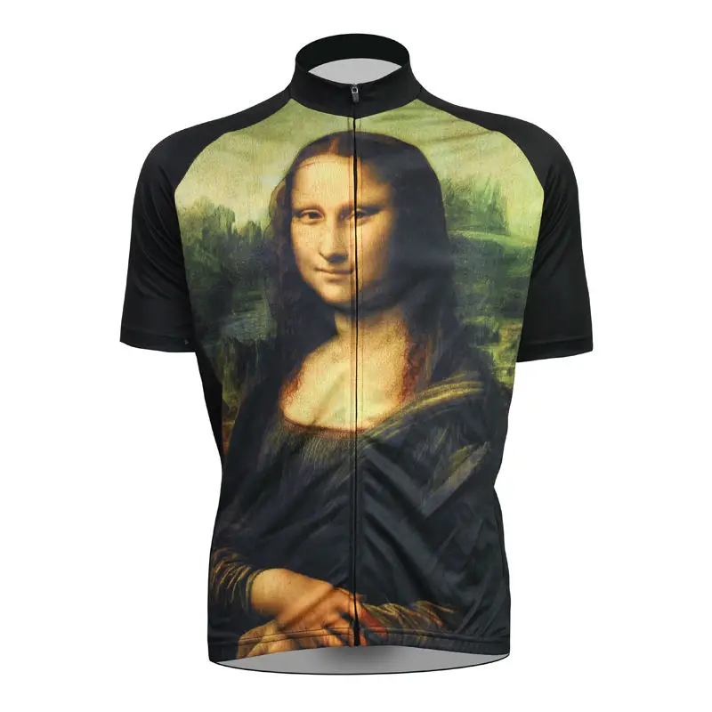 Alien спортивная одежда Mona Lisa узор для мужчин с коротким рукавом верховой езды