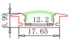 Светодиодная лента TS08D алюминиевый профиль для светодиодных лент 10 шт. 1 м/шт. в