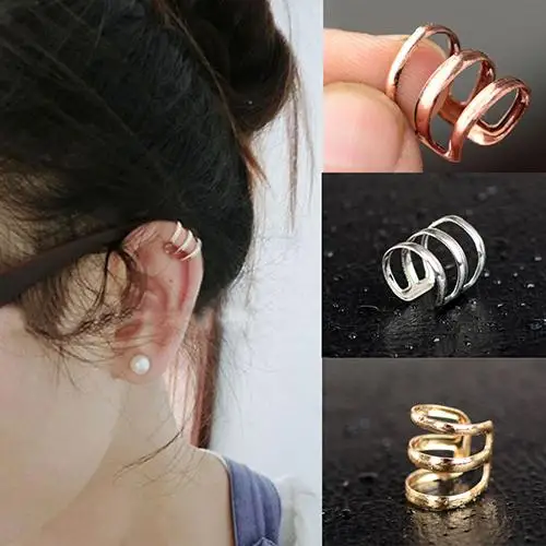 Punk Rock Ear Clip Cuff Non-Piercing Earrings On Oorbellen Jewelry for Women Party | Украшения и аксессуары