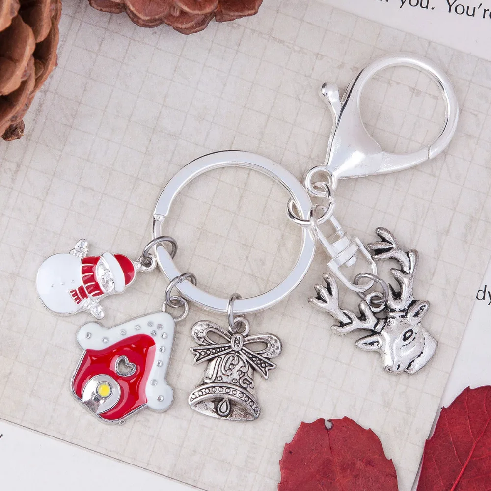 Doreen Box Брелок и кольцо для ключей Рождественский Снеговик Олень дом колокольчик с