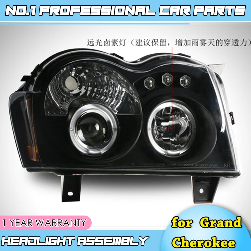 Автомобильные аксессуары 2005 2006-2008 для Grand Cherokee фары Chero angle eyes drl H7 hid Биксеноновые