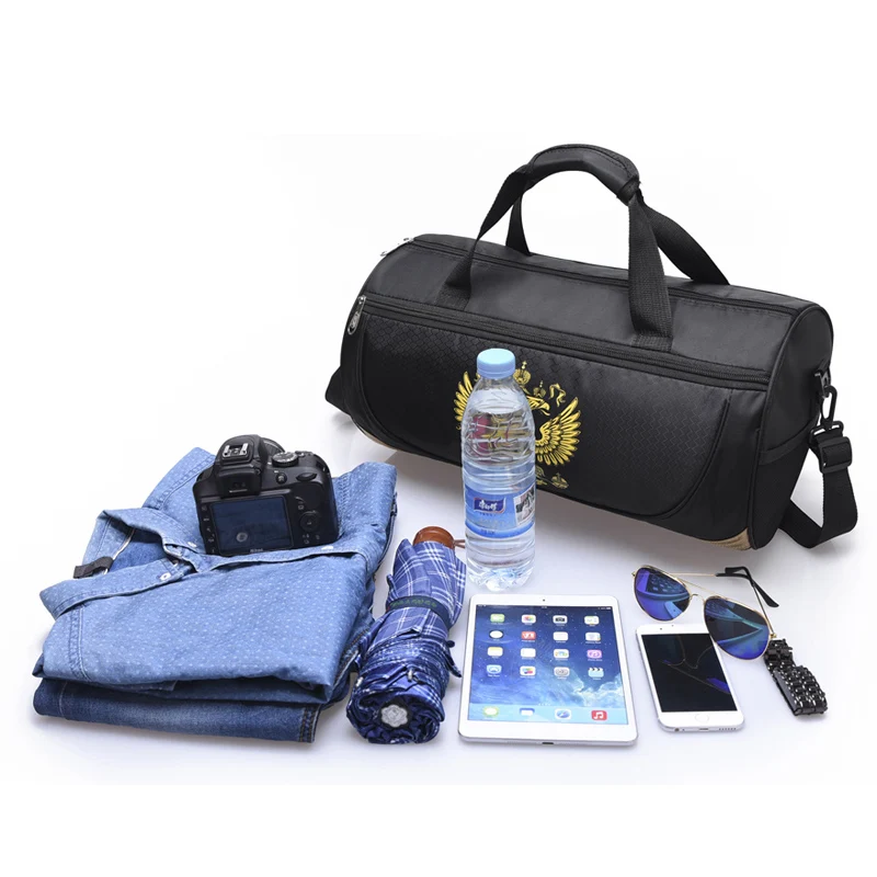 спортивная сумка с надписью герба России Водонепроницаемая для фитнеса