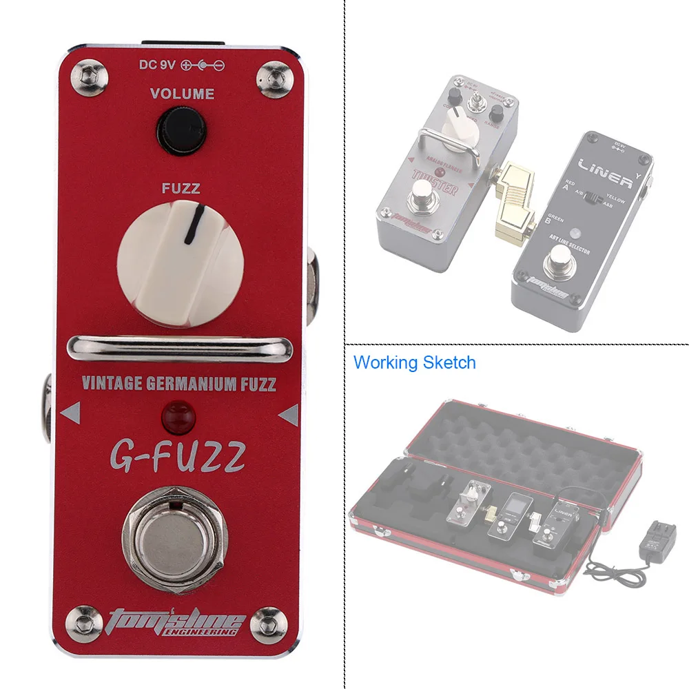 

AROMA AGF-3 G-FUZZ Vintage Germanium Fuzz Guitar Effect Pedal Mini Analogue with True Bypass