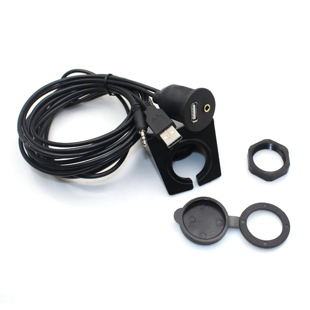 USB-кабель для крепления-1 м 3 фута USB и 5 мм Aux Удлинительное крепление смыв