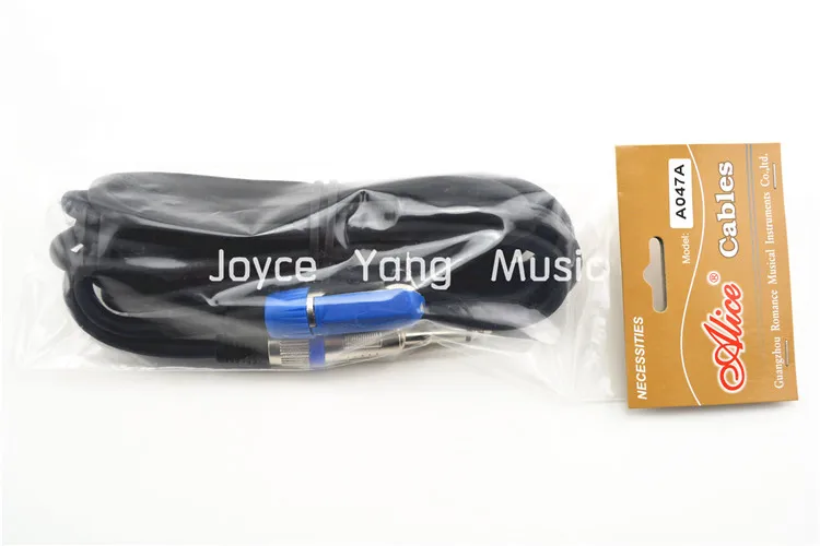 10ft 3m Professional Musical Instrument Cable Amplifier 1/4&quot Straight To Right Angle Plugs Low Noise Shielded |
