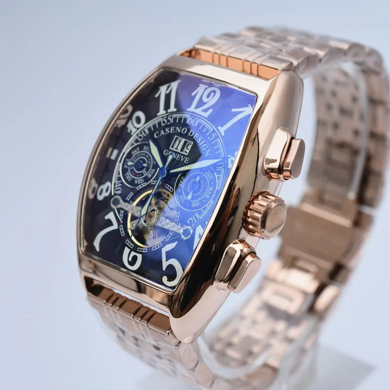 CASENO Топ Роскошные Брендовые Часы с турбийоном Скелет автоматические