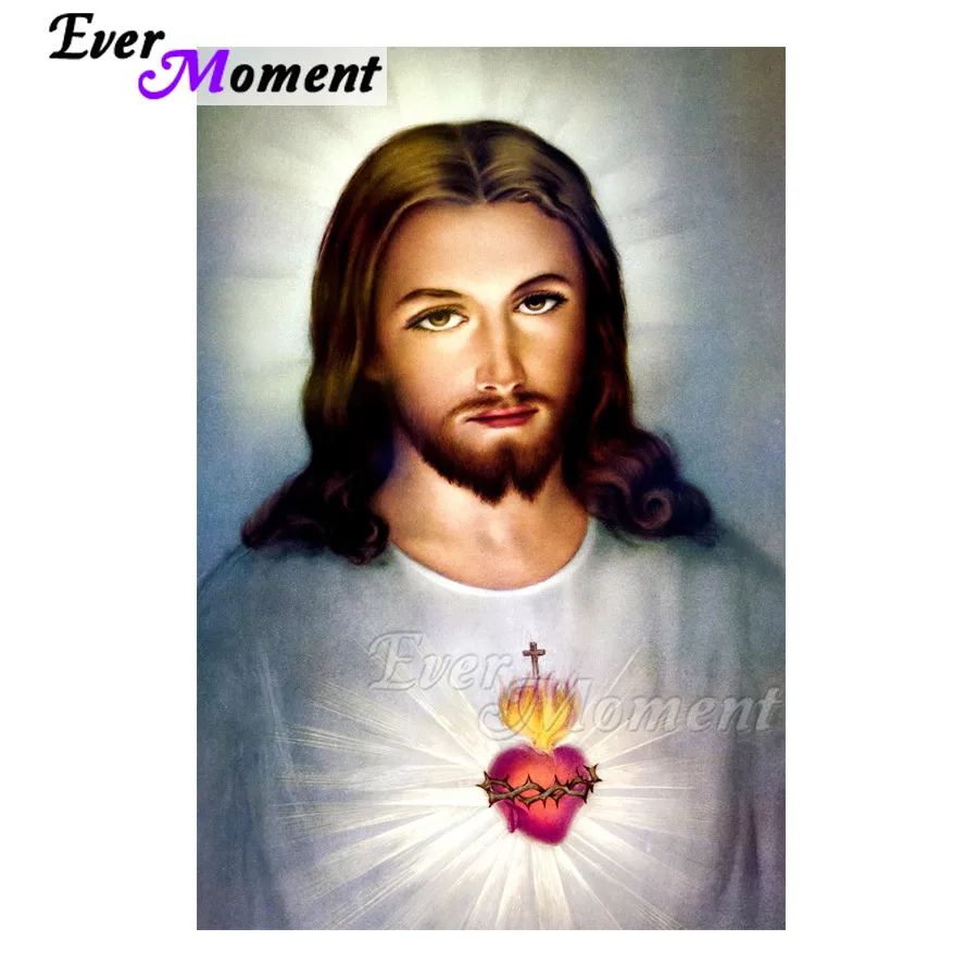 Алмазная живопись с Иисусом запертое сердцем 5D | Дом и сад