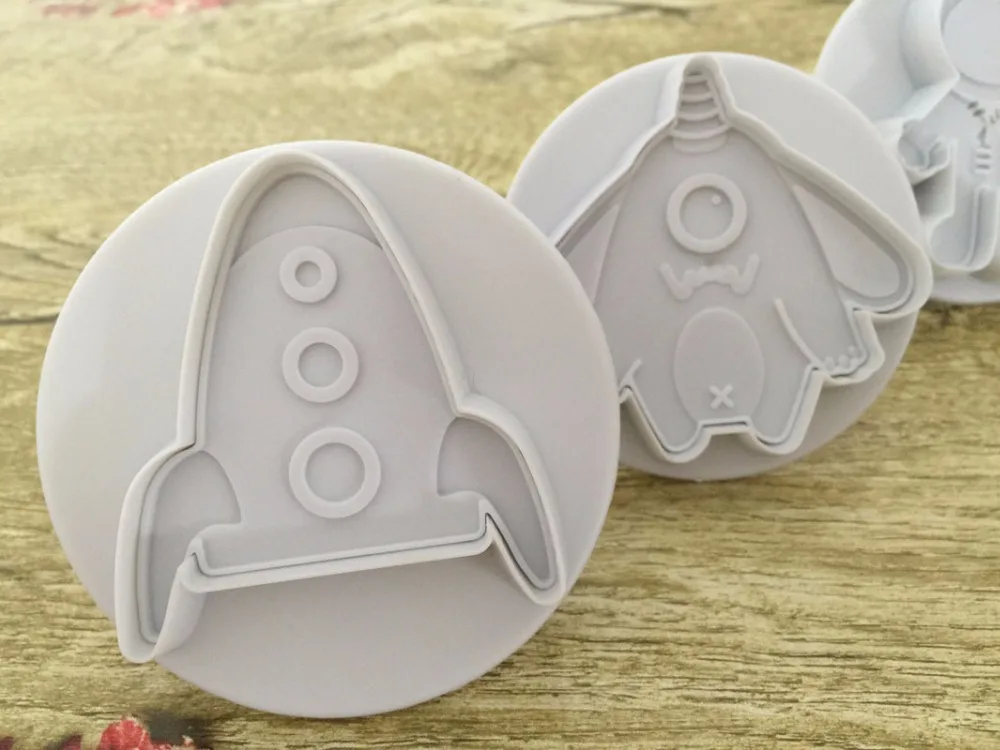4 шт UFO инопланетянин космический корабль шаблон пластиковые формы для выпечки