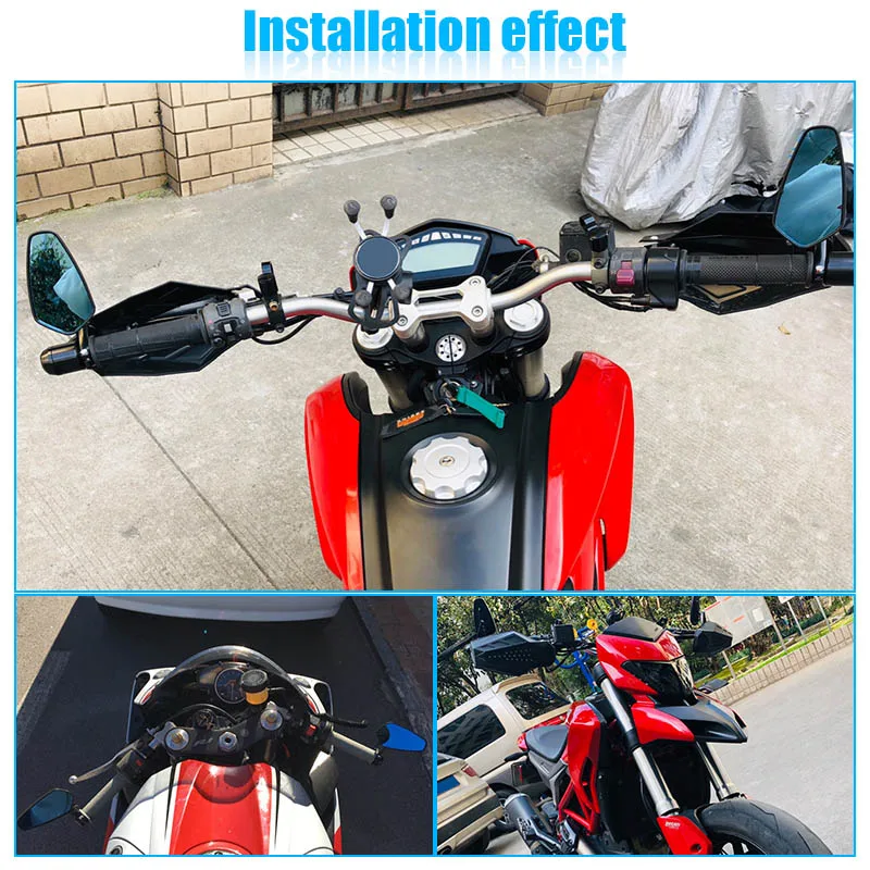 Универсальные алюминиевые зеркала заднего вида для мотоцикла 22 мм|Боковые и