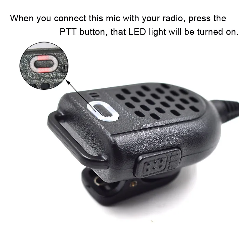 2 контактный мини динамик микрофон PTT для раций Kenwood Baofeng UV 5R Plus 5RE H777 TYT PUXING