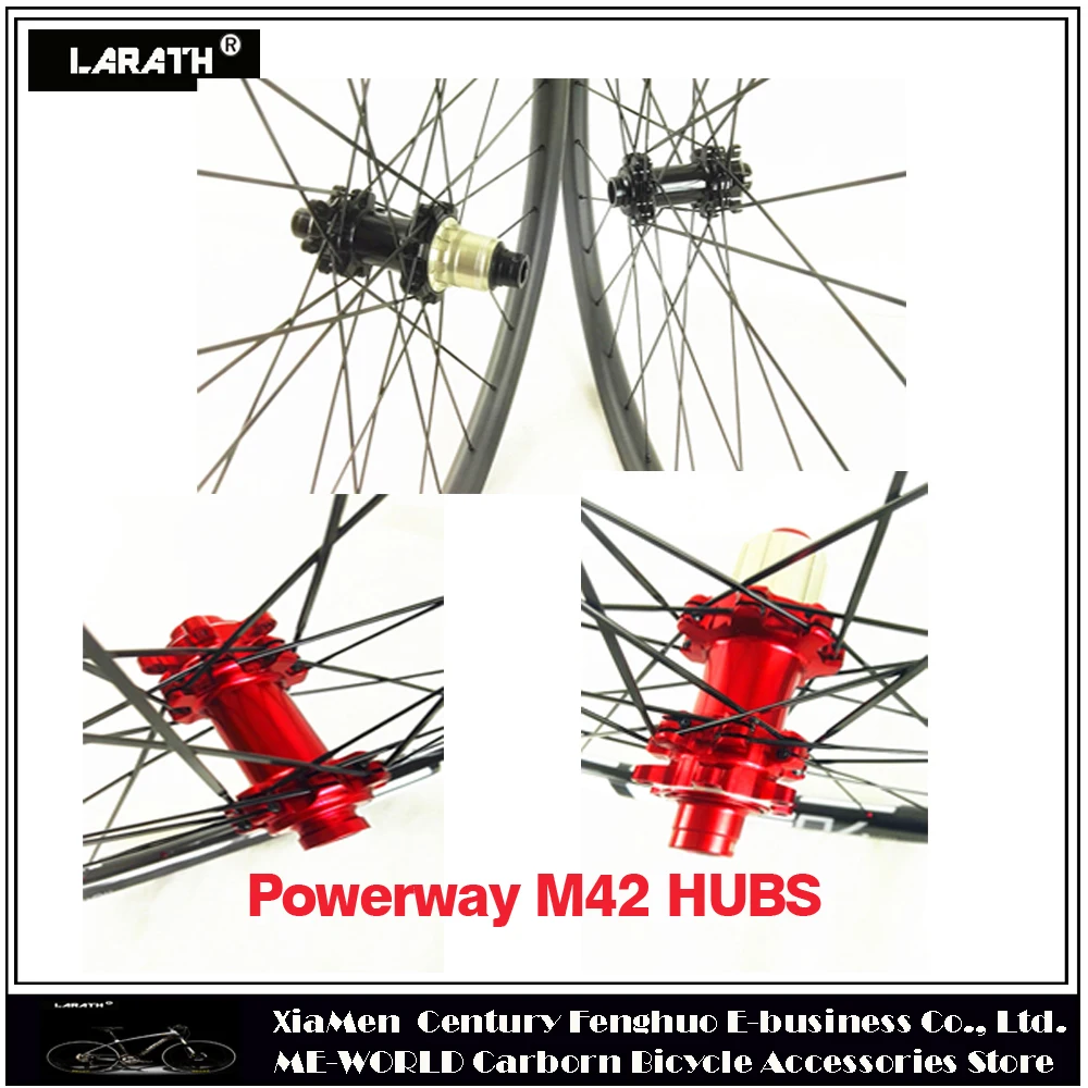 Углеродные mtb колеса 29er 27.5er (650B) 27 мм 30 34 35 40 м ширина с powerway M42 втулки прямая тяга