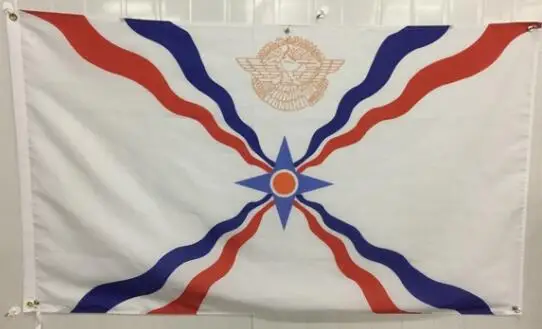 Индивидуальный флаг Ассирии 150x90 см (3x5 футов) крутой подарочный баннер с историей