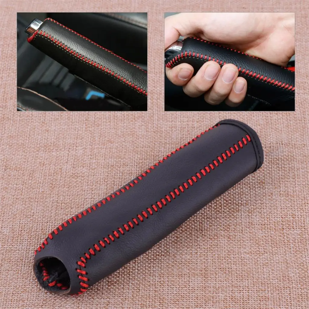 CITALL кожаный ручной тормоз строчка защитный рукав подходит для Honda Civic 2004 2005 2006 2007