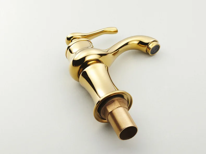 Бесплатная доставка новый продукт Золотой смеситель для раковины в ванную