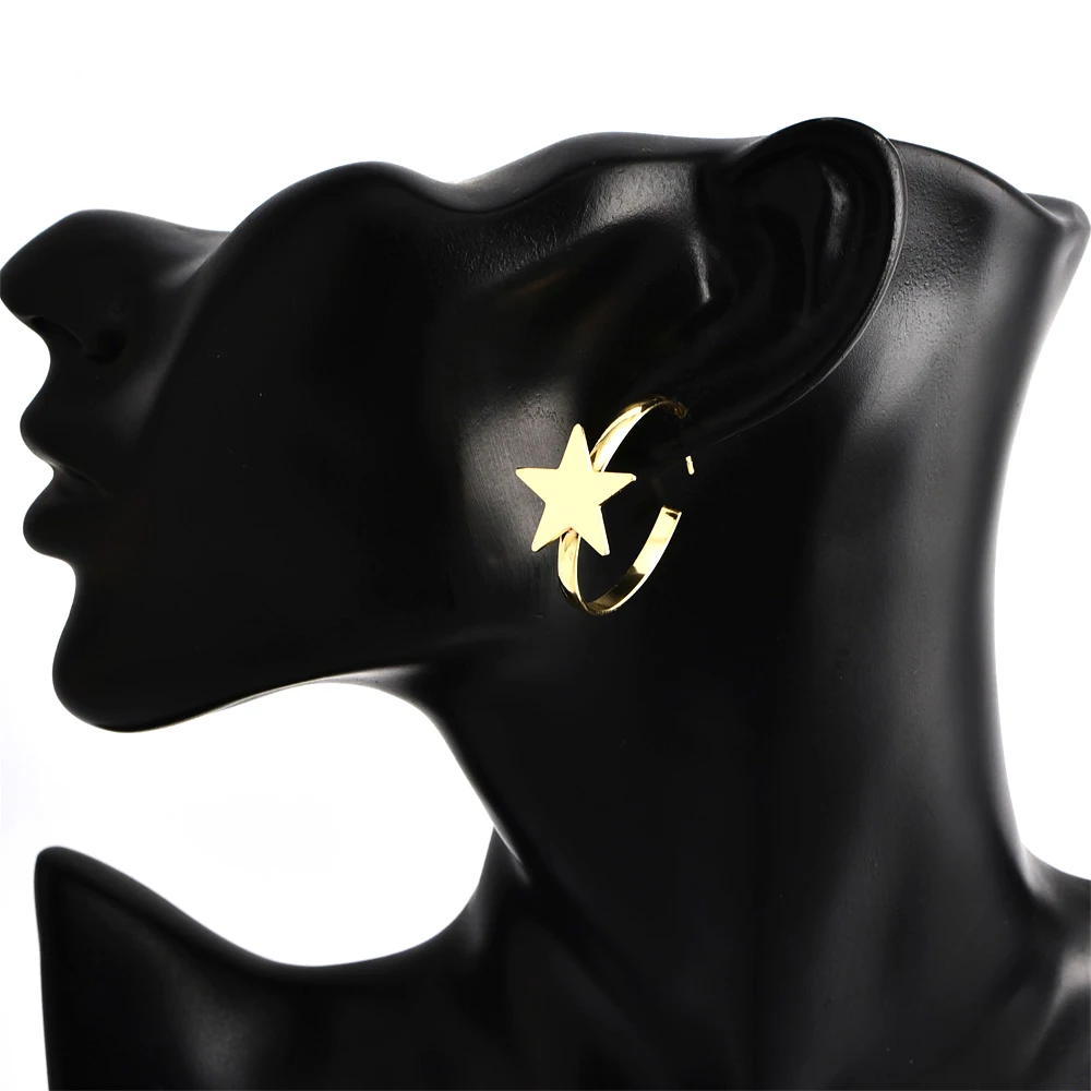 Модные богемные Винтажные серьги золотого и серебряного цвета с простыми