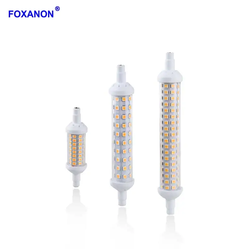 Светодиодная лампа Foxanon R7s 6 Вт 9 12 78 мм 118 135 SMD 2835 светодиодная лампочсветильник 220 В