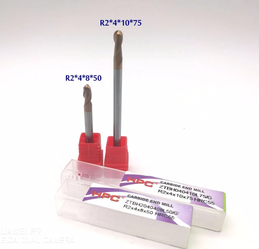 

R2*4*75 ball nose carbide end mills HRC55