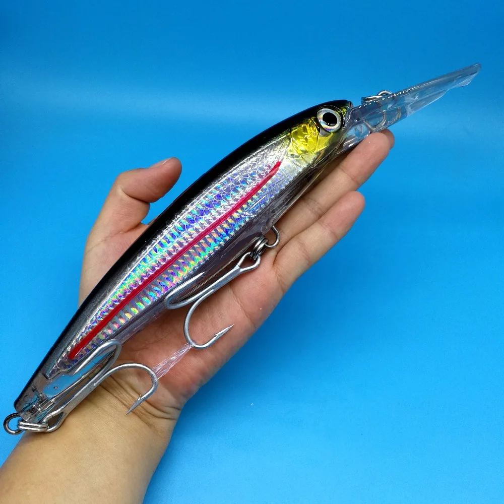 HOOFISH 1 шт. 117 г большая блесна ловля рыбы на блесну блесны 20 см большой язык твердая приманка Высокое качество глубокая приманка для морской рыбалки крепкие крючки