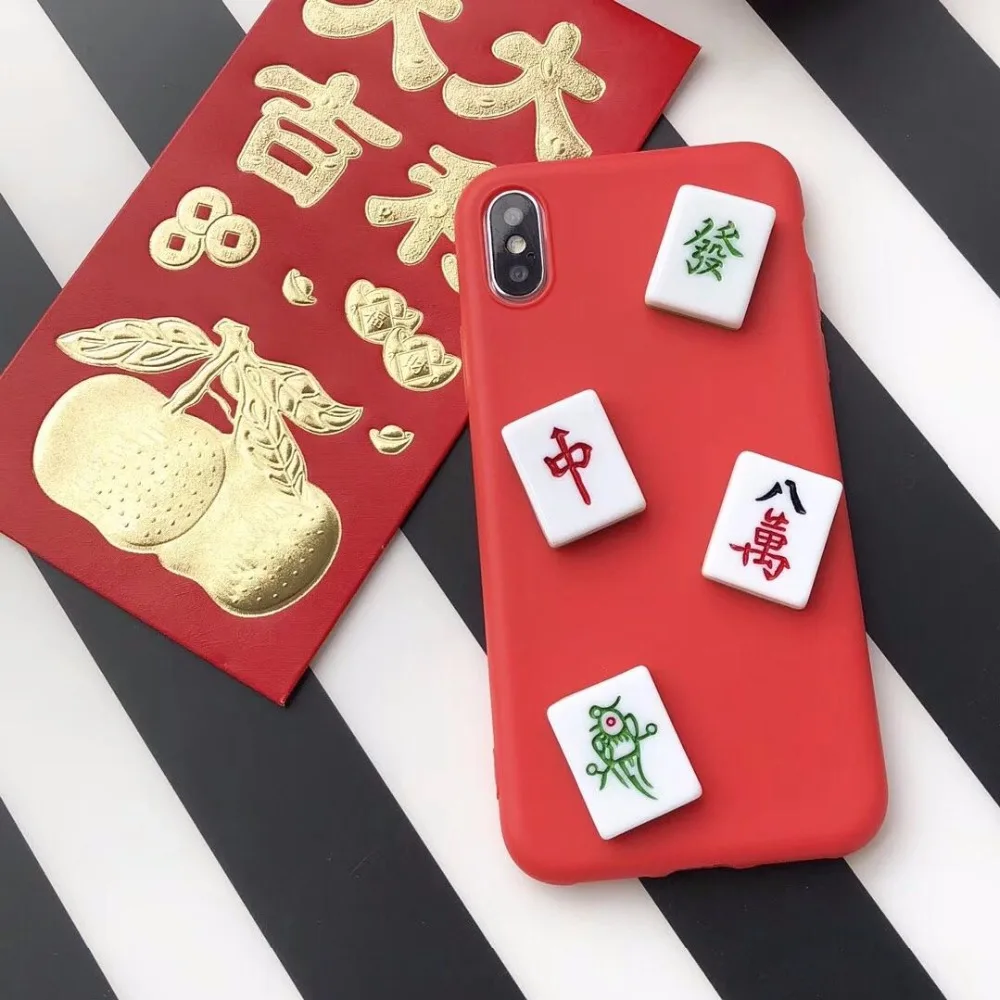 Супер прекрасный 3D Китайский Маджонг Lucky Cat золотой слиток шелк шаблон ТПУ чехол