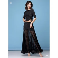 free shipping 2019 new sexy belly dancing set shinning suit for women bellydance clothing topskirt dancer trainning wear