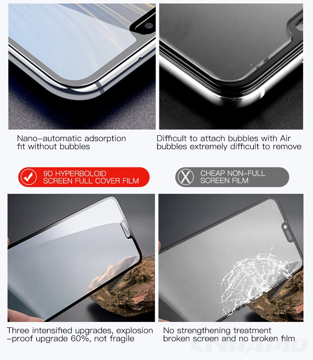 9D полное покрытие из закаленного стекла для huawei P30 P10 P20 Lite Pro Plus Защитная пленка