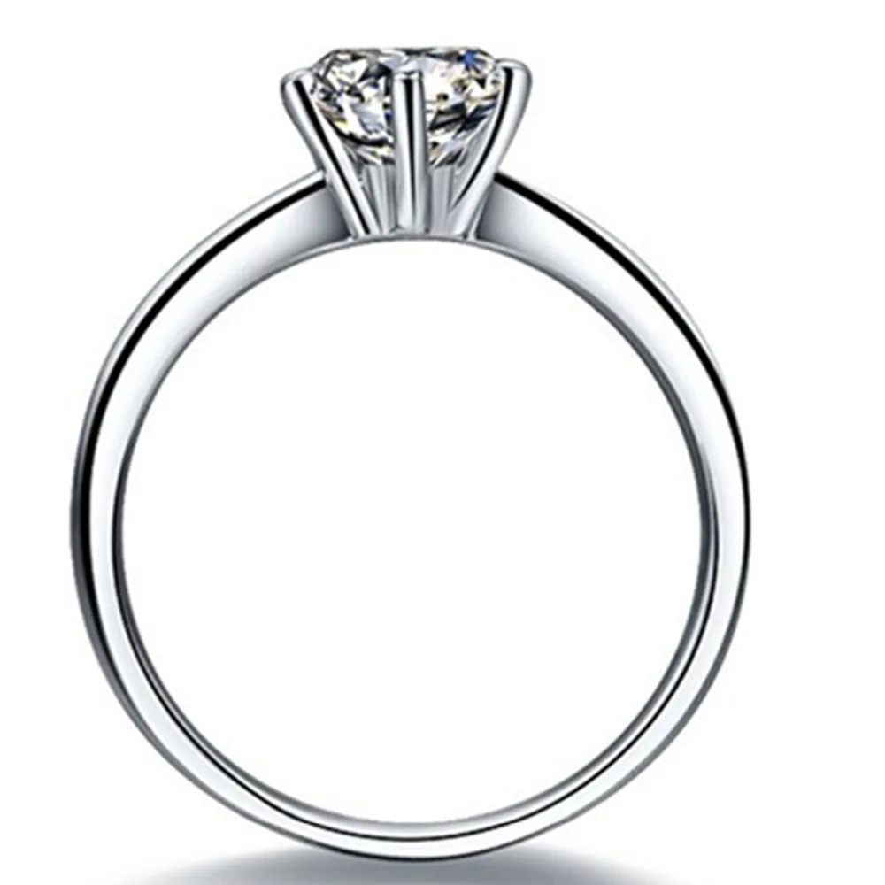 VS1 G 1.5CT тест положительные Сердца и стрелы ювелирные изделия Moissanite бриллиантовое кольцо Помолвочное с солитёром Кольцо женское 18 K белое золото