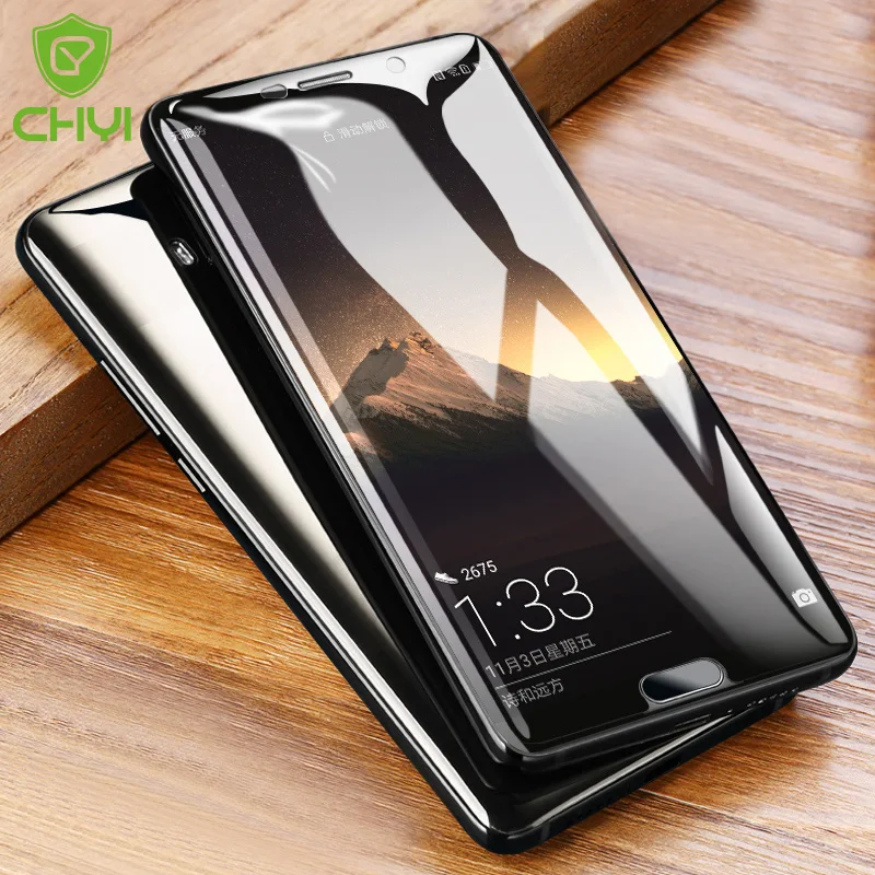 CHYI 3D изогнутая круглая Защитная пленка для Huawei Mate 10 pro BLA Гидрогелевая на весь