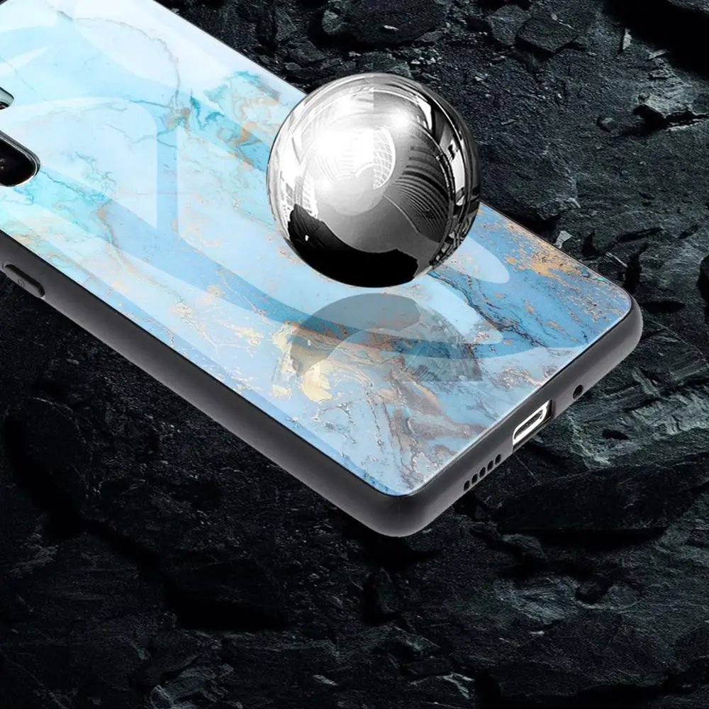 

Marble Tempered Glass Phone Case For Huawei P30 P20 Mate 20 30 Pro Lite Girl Cover For Honor 8A 8X 8C 9 10 Lite Nova 3 3i 4 Case