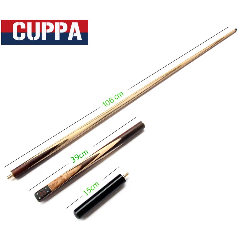 Ручная работа Cuppa 3/4 Snooker Cue s Stick бильярдный 9 8 мм/11 5 мм наконечник с черным Чехол