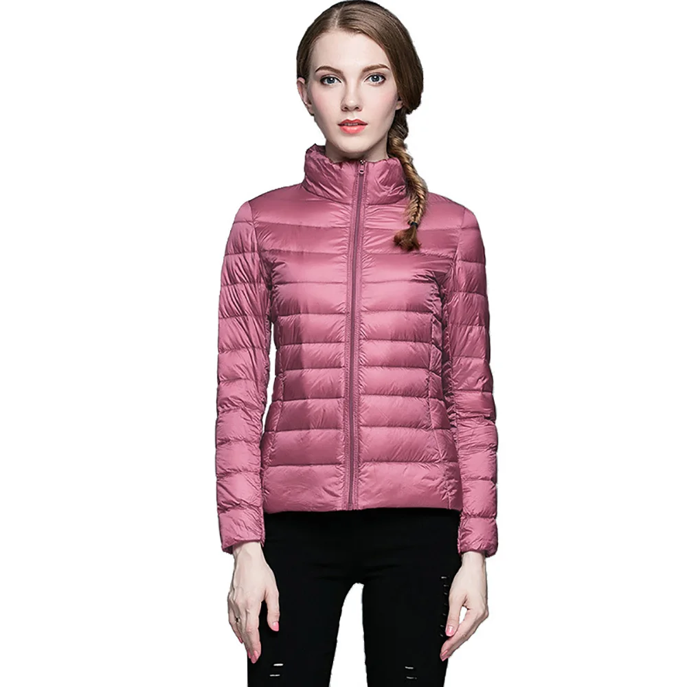 

2020 Plus Size 4XL 6XL 7XL Women Winter Coat Pink Ultra Light White Duck Down Jacket Slim Women Autumn Bomber Jacket Down Coat