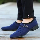 Туфли мужские классические парусиновые, без застежки, заостренный носок, дышащие, плоская подошва, Классическая Повседневная модная обувь, большие размеры