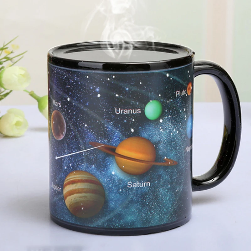 Новейший стиль Galaxy керамические чашки Кружка с измененяющимся цветом кружки для