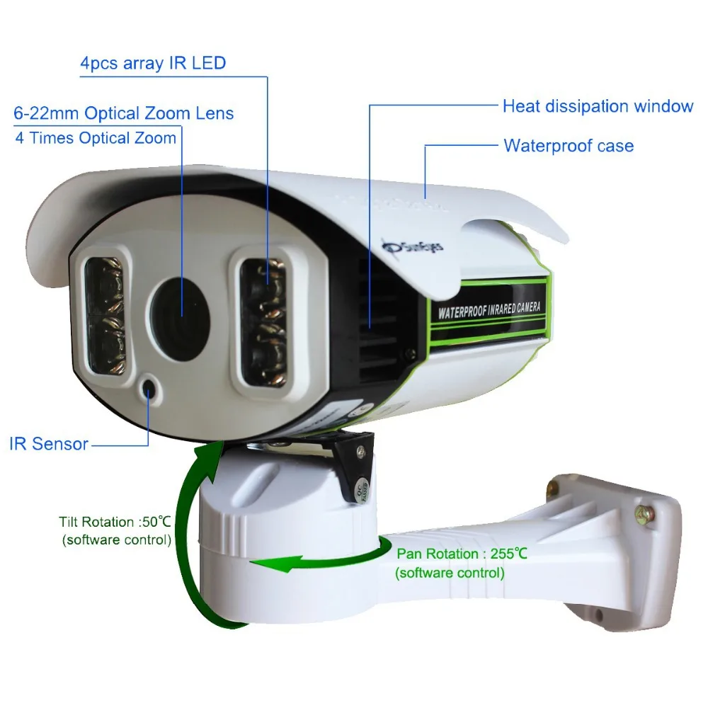 SunEyes SP-P1804SZ-POE 2.0MP Full HD POE Ip-камера 1080 P Открытый Водонепроницаемый IP66 PTZ Pan/Tilt/Zoom