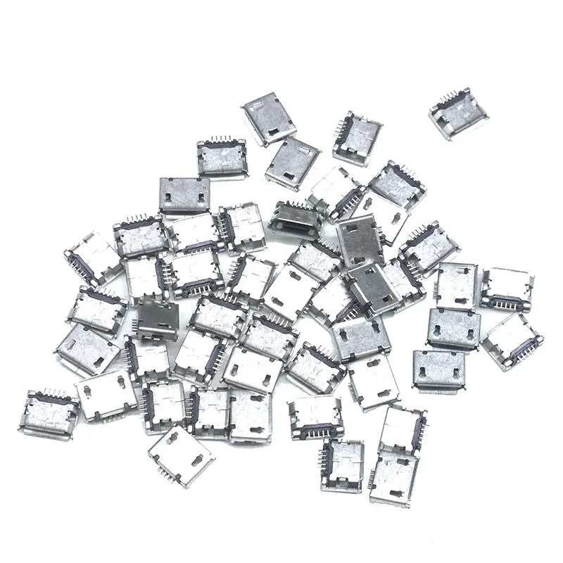 Warp край 5 Pin Type B DIP разъемы Micro USB женские туфли на плоской подошве со штепсельным