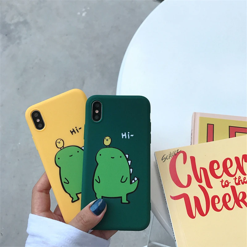 Мягкий ТПУ чехол для телефона с милым рисунком динозавра конфет для iphone 7 8 Plus 5 5S 6 6S 7Plus X XR XS MAX The Lion King