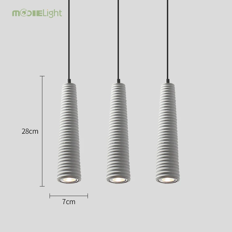 Dia 7cm 3 heads Скандинавское креативное сочетание кафе бетонный подвесной светильник Современный короткий DIY домашний Декор Гостиная E27 лампа подвесной светильник - Цвет корпуса: Dia 7cm 3 heads