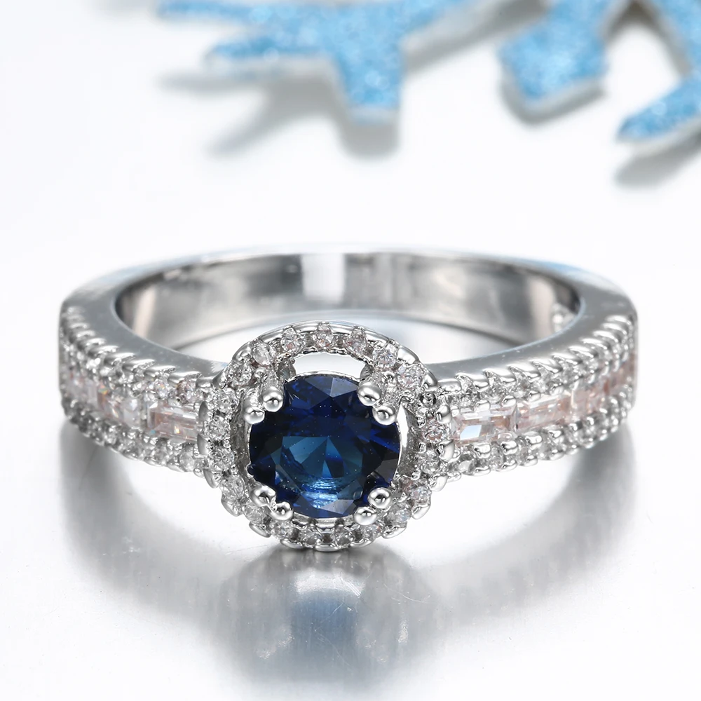 Имитация cz обручальное кольцо на палец ювелирное изделие милый длинный прямоугольник кристалл микро