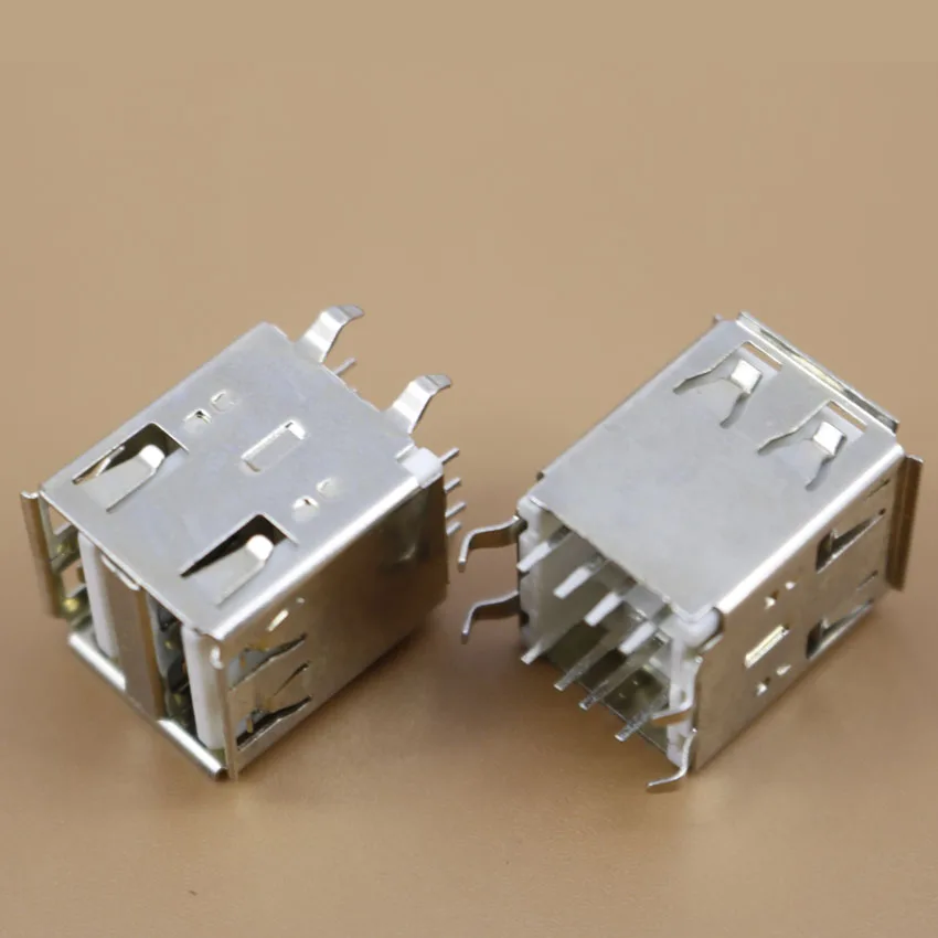 YuXi 1 шт. двухслойный USB A гнездовой разъем seat/socket коннектор 4pin 180 градусов 2A 02ALength 17 0