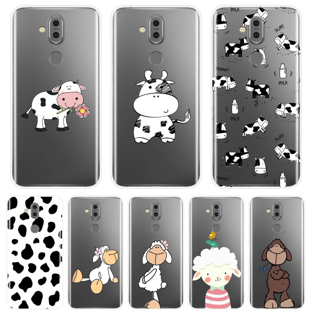 Корова домашние тапочки в виде овечки Коза чехол для Nokia 2 1 3 5 6 7 Мягкая