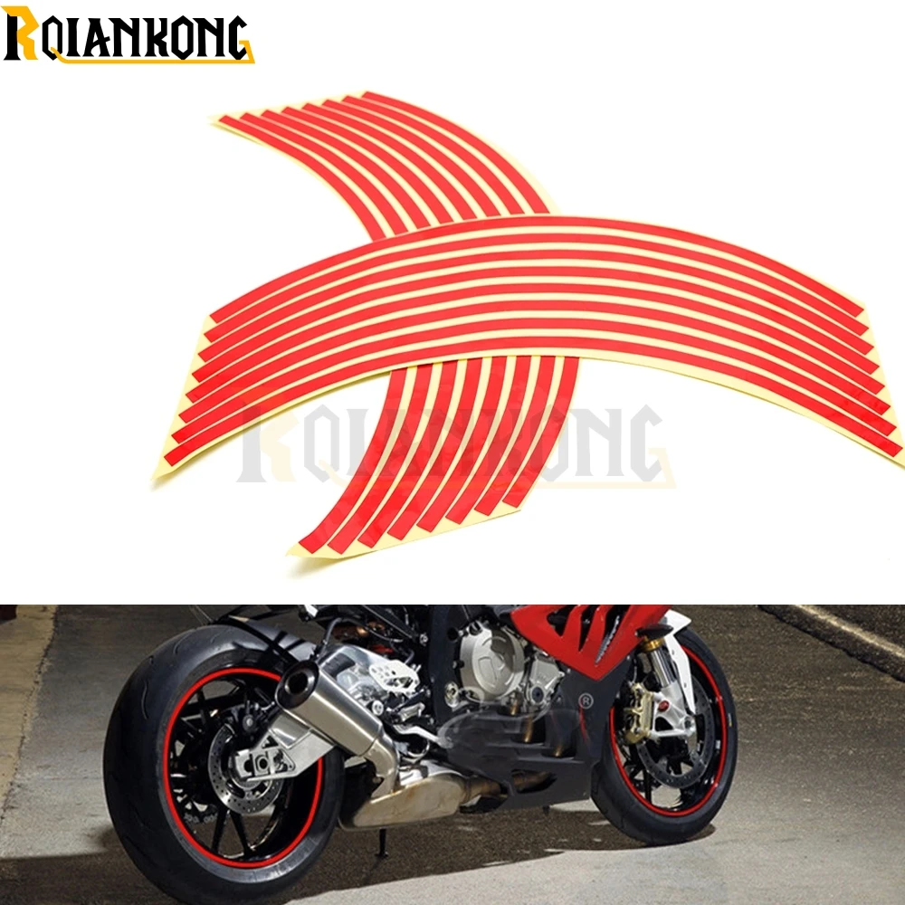 

For SUZUKI GSX-S750 GSX-S GSX 650F 750 1000 1250 1400 motorcycle sticker Colorful motor wheel stickers Reflective Rim Strip