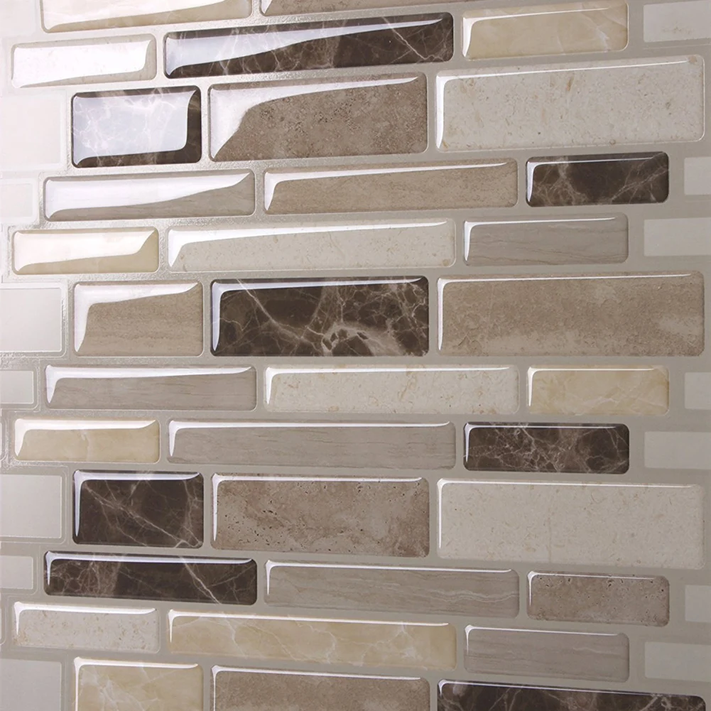 Hot Modern PVC 3D Tile Style Self-Adhesive Wallpaper Home Room DIY Wall Sticker Decor | Дом и сад