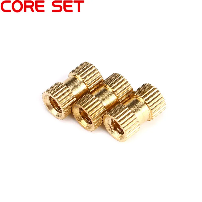 20 шт./лот M3 M4 латунные вставки гайки литье под давлением вязанные нити