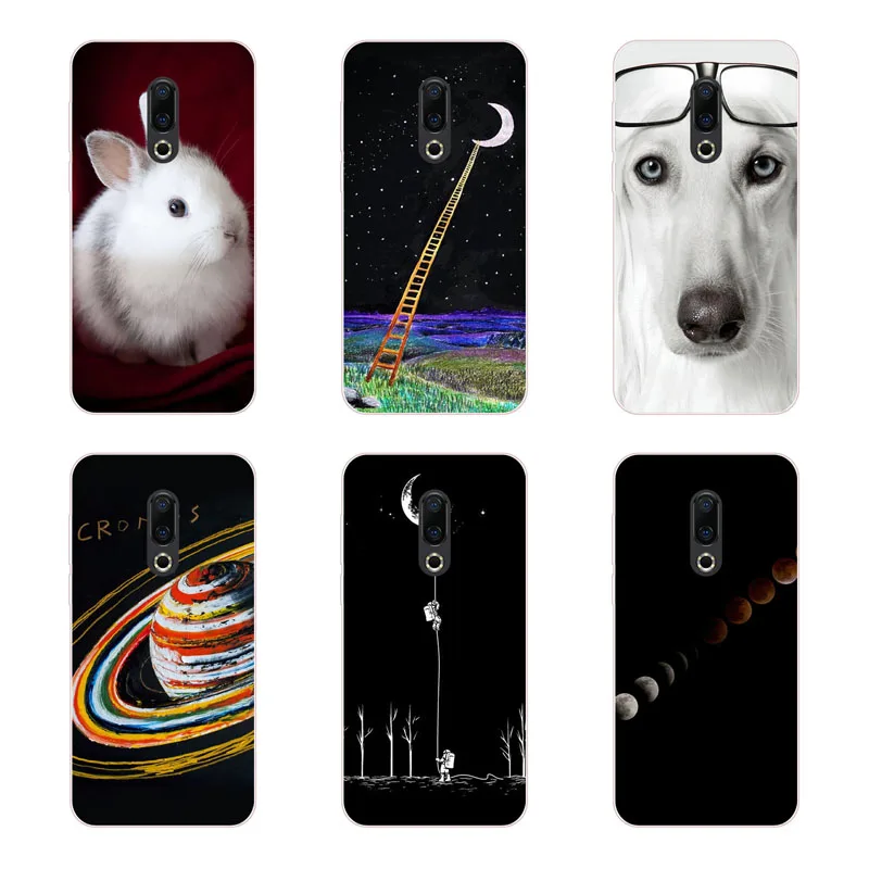 for meizu 16th plus Case Silicon Cool guitar Painting Soft TPU Back Cover 16 Protect Phone cases shell |