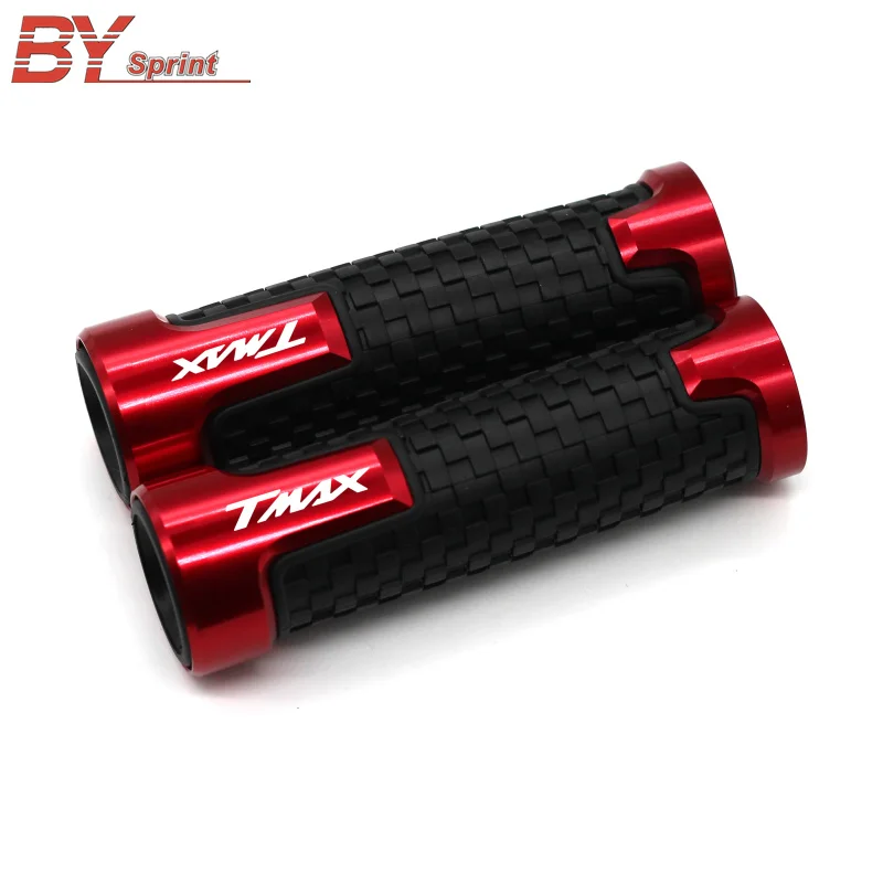 Новые аксессуары для мотоциклов, CNC руль, рукоятки для YAMAHA TMAX T-MAX 530 500 TMAX530 SX DX- с логотипом - Цвет: Red