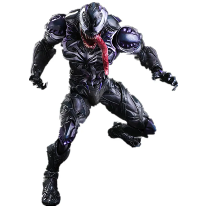 Зеленый Фигурки Человека-паука для игры в искусство Kai Venom 250 мм ПВХ аниме Человек-паук Коллекция игрушек модель Фигурка Venom Play Arts Kai - Цвет: Зеленый