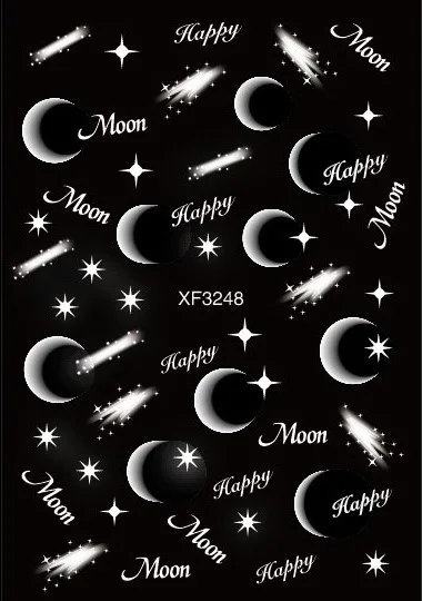 XF3248 White Text Tag LOVE Nail Sticker Decoration Back Glue Letter Love Label Decals Manicure Design Forever Young Stickers for Nails Foil - Цвет: XF3248 White