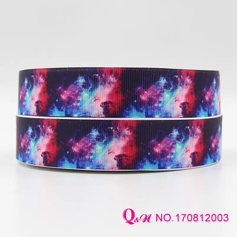 10 ярдов в партии 22 мм 25 38 75 с принтом galaxy design grosgrain | Дом и сад