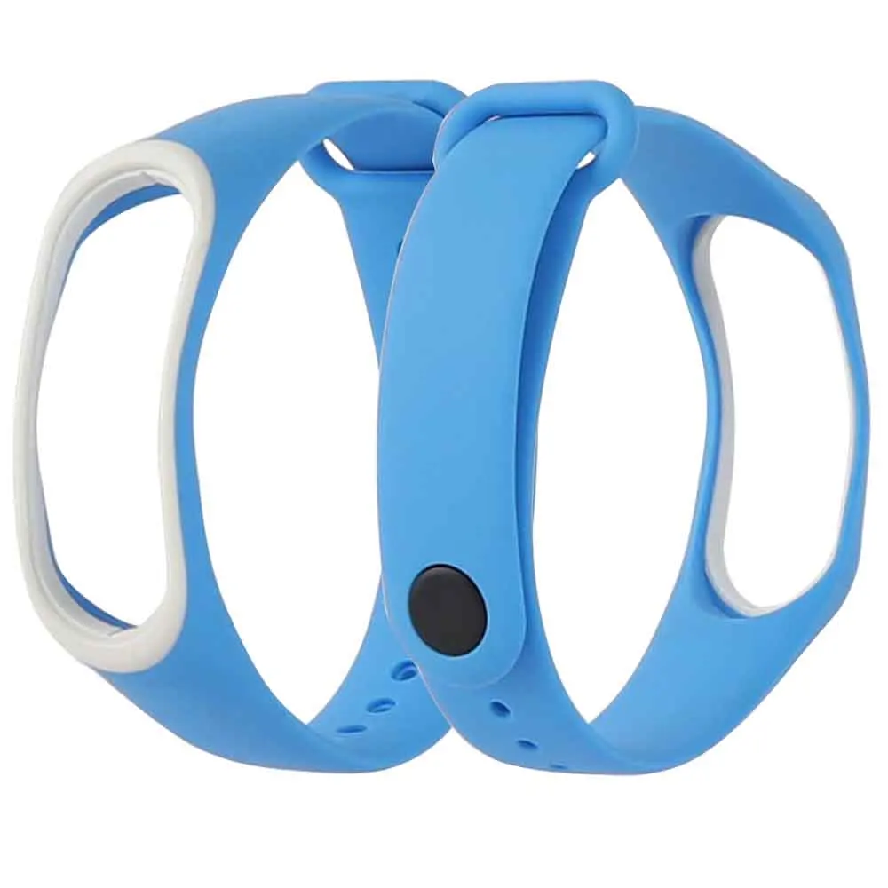Duble color mi Band 3 4 сменный силиконовый ремешок на запястье Аксессуары Анти-потеря Спортивные ремни для Xiao mi 3 умный Браслет